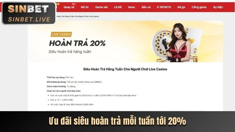 Thưởng nạp tiền VIP Zbet